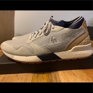 Le Coq Sportif White Sneakers with Blue Trim